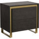 Alvaro 28 X 26 inch Grey / Rustic Bronze Night Stand
